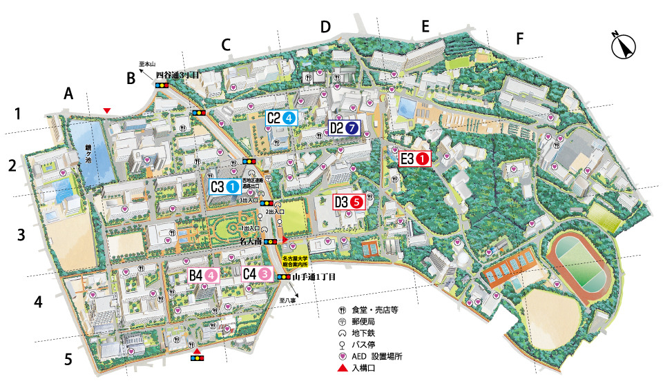 東山キャンパスマップ